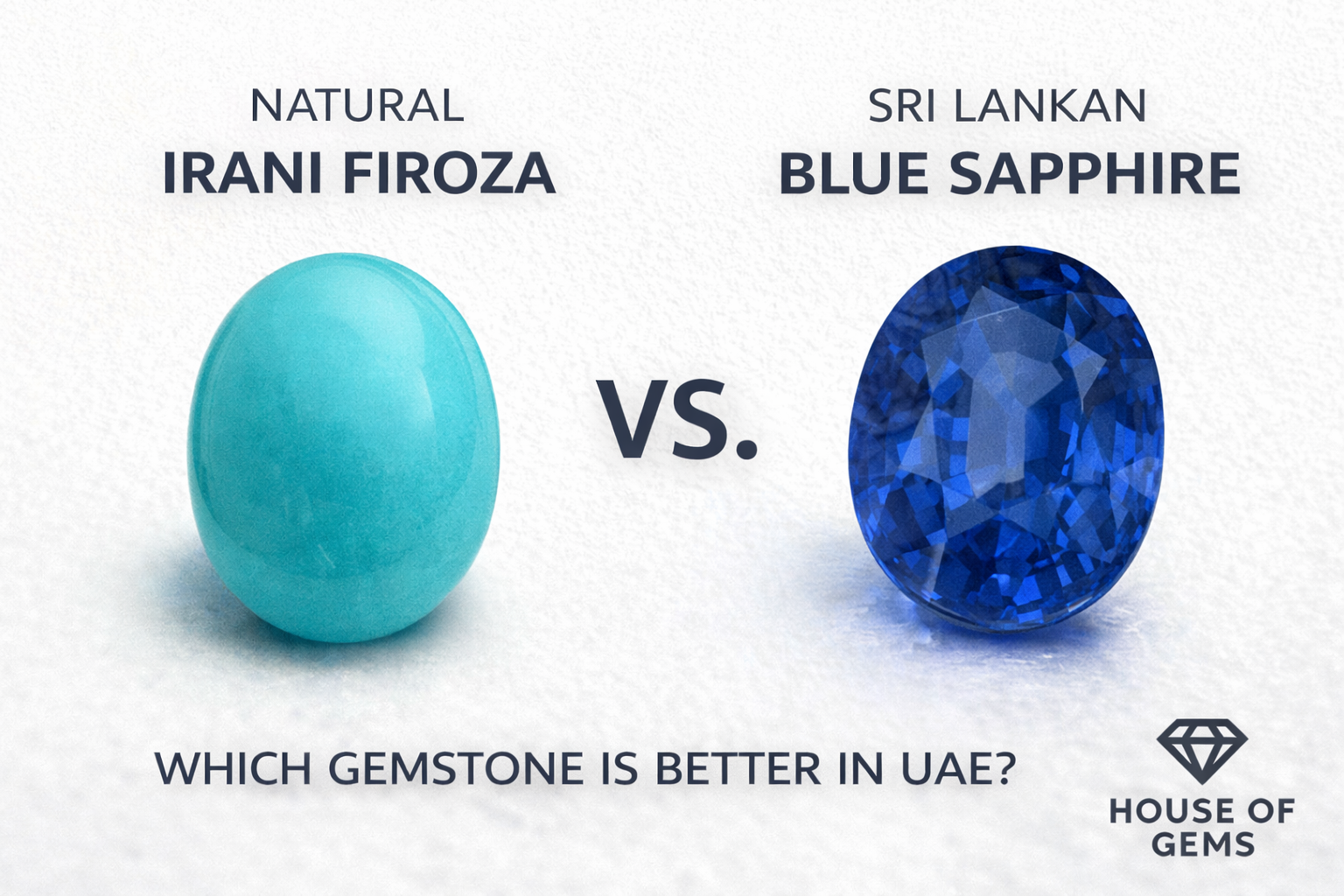 Natural Irani Firoza vs Sri Lankan Blue Sapphire