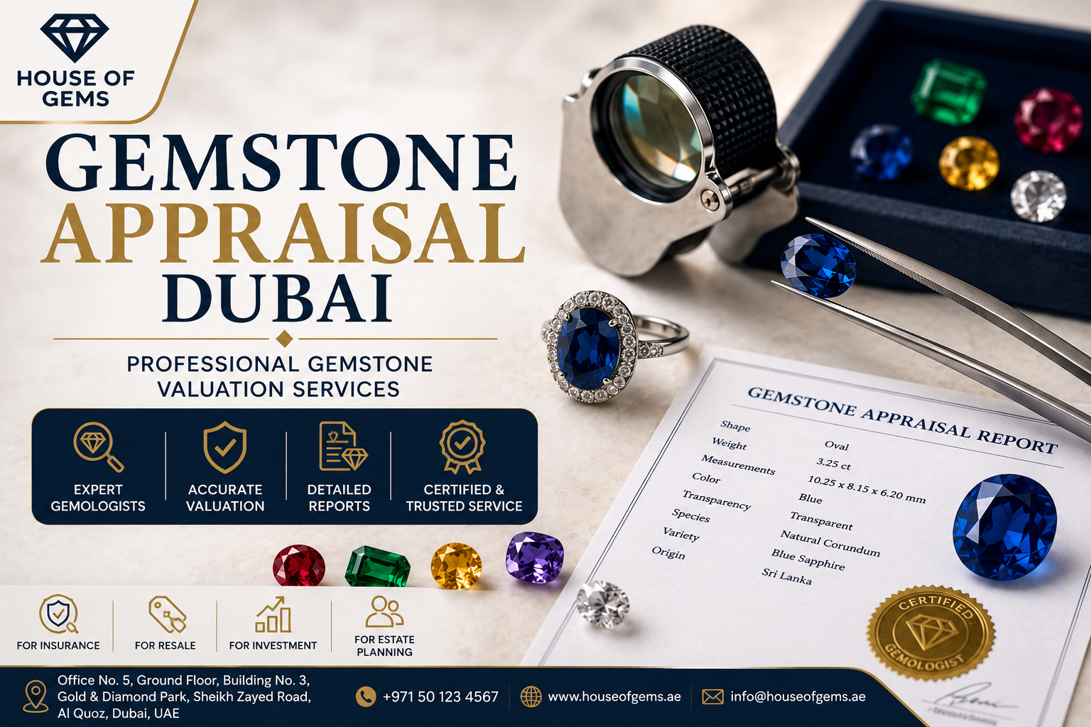 gemstone appraisal Dubai