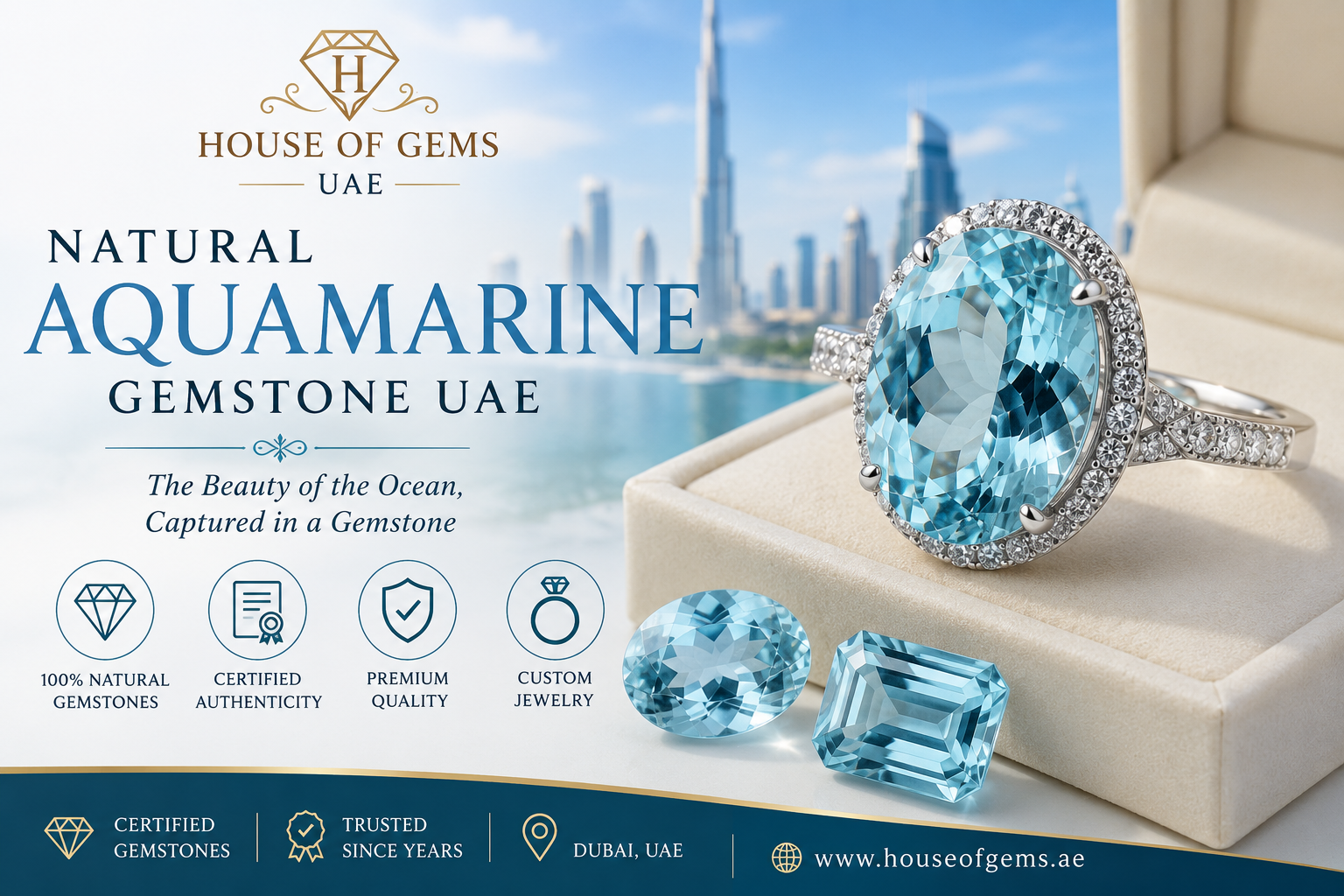 natural aquamarine gemstone UAE