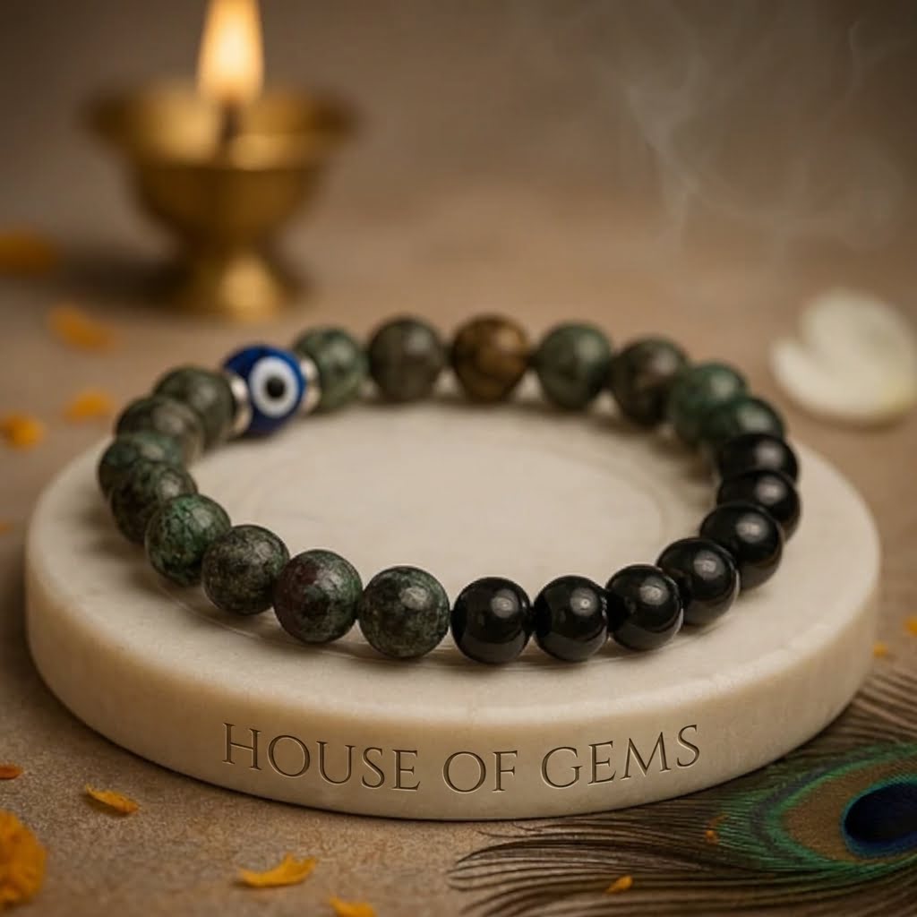 Libra Zodiac Crystal Bracelet ? Harmony with Turquoise & Black Tourmaline | 8mm Beads
